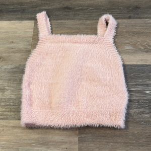 fuzzy pink cropped tank, BLISS